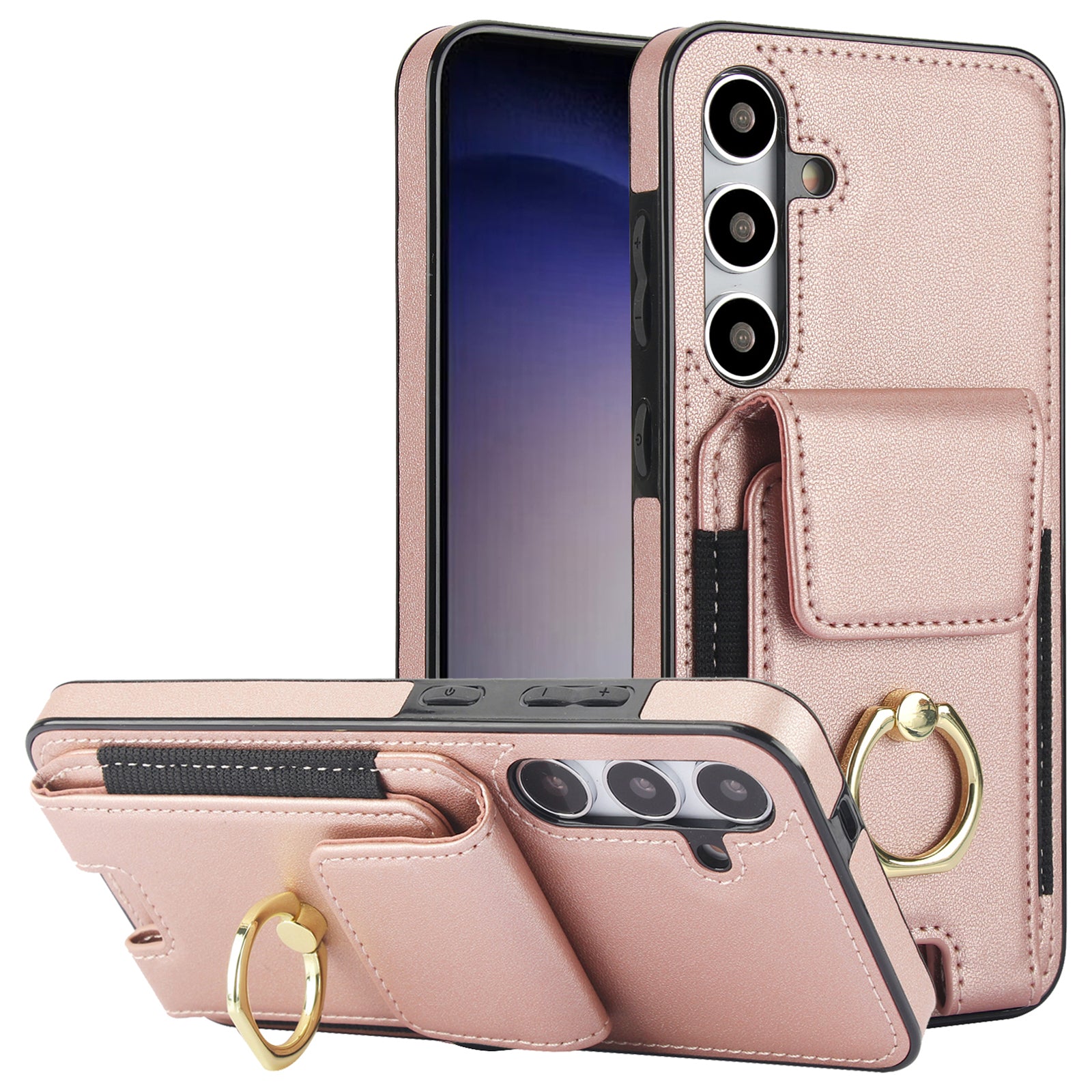 For Samsung Galaxy S23 FE Case Elastic Card Slot PU Leather+TPU Phone Cover For Samsung Galaxy S23 FE Case Elastic Card Slot PU Leather+TPU Phone Cover